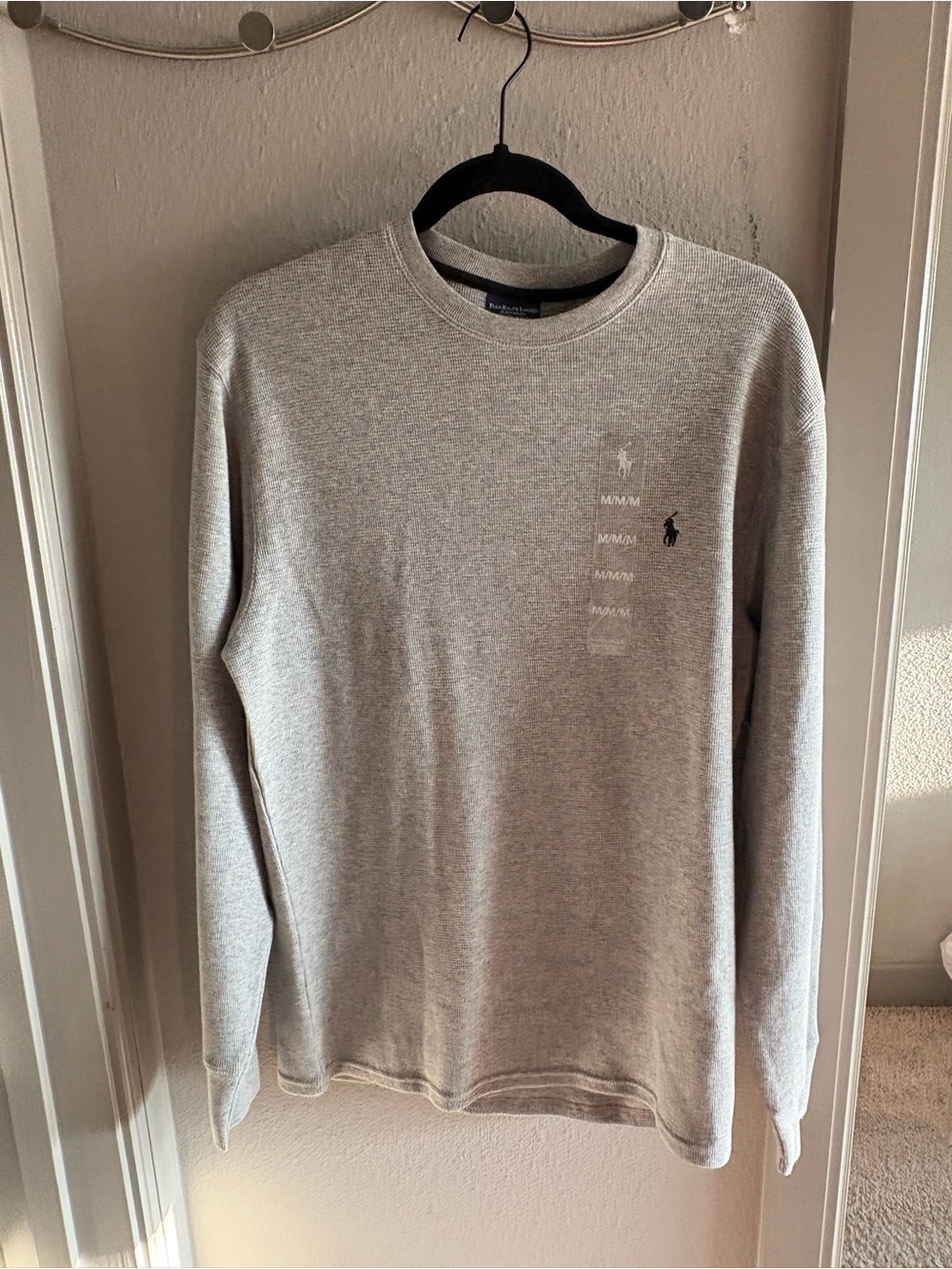Ralph Lauren Long-Sleeve Crewneck Shirt - Light Gray